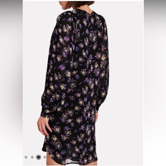 GANNI Floral Georgette Mini Dress - Picture 4 of 5